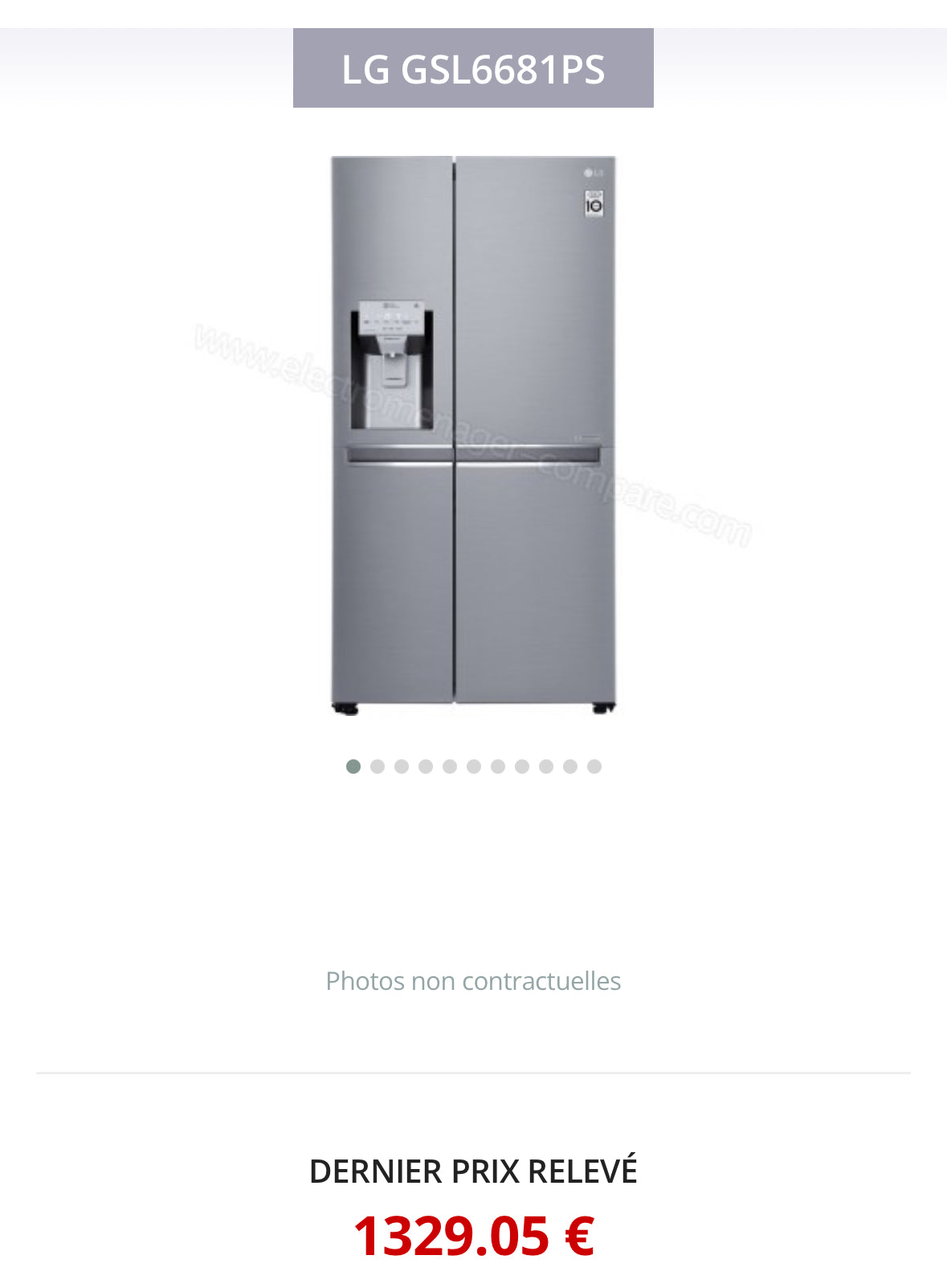 Frigo Américain LG Avec Distributeur d’Eau et Glaçons GARANTIE 1 AN