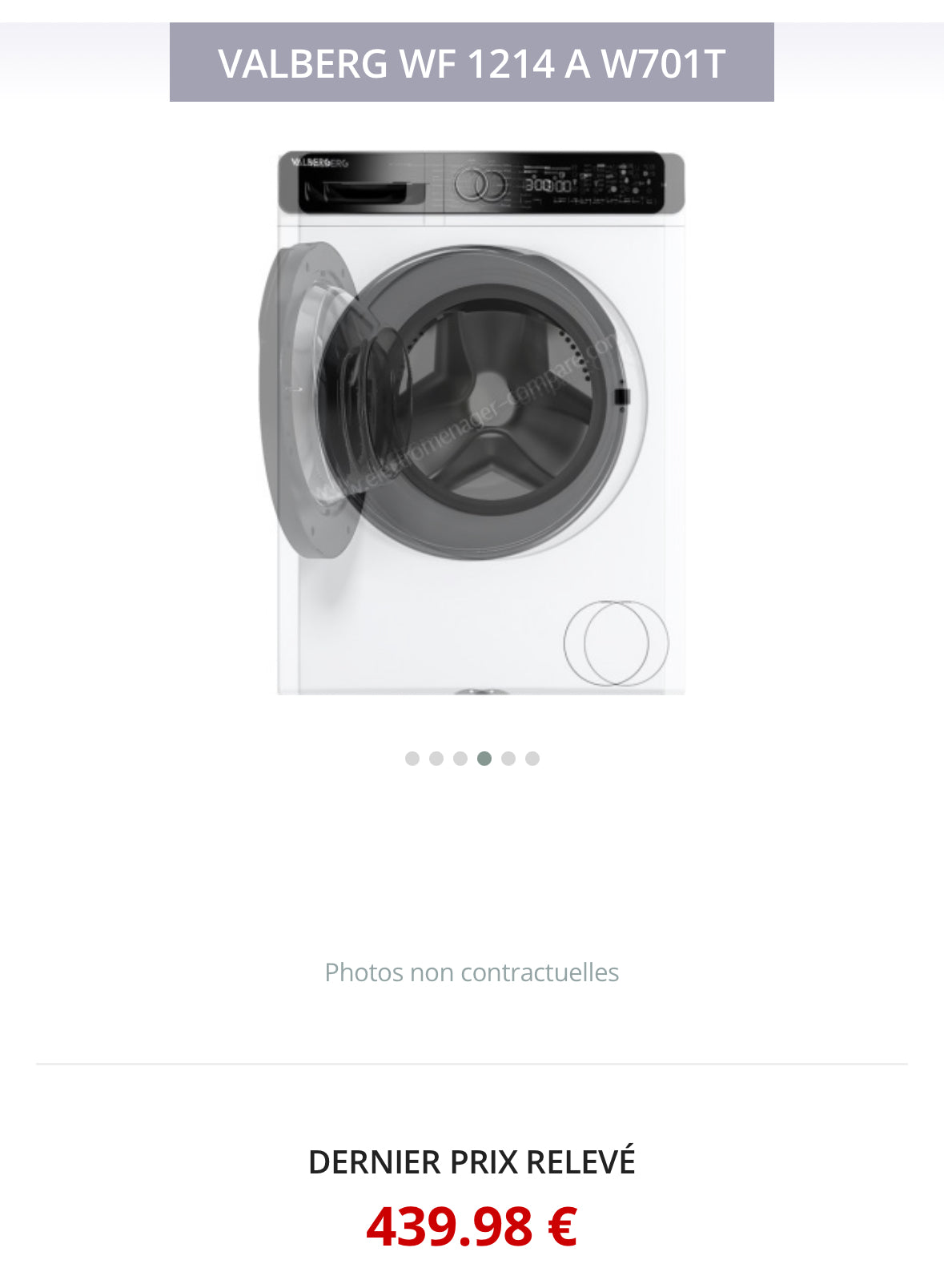 Lave-Linge VALBERG 12 Kg GARANTIE 1 AN