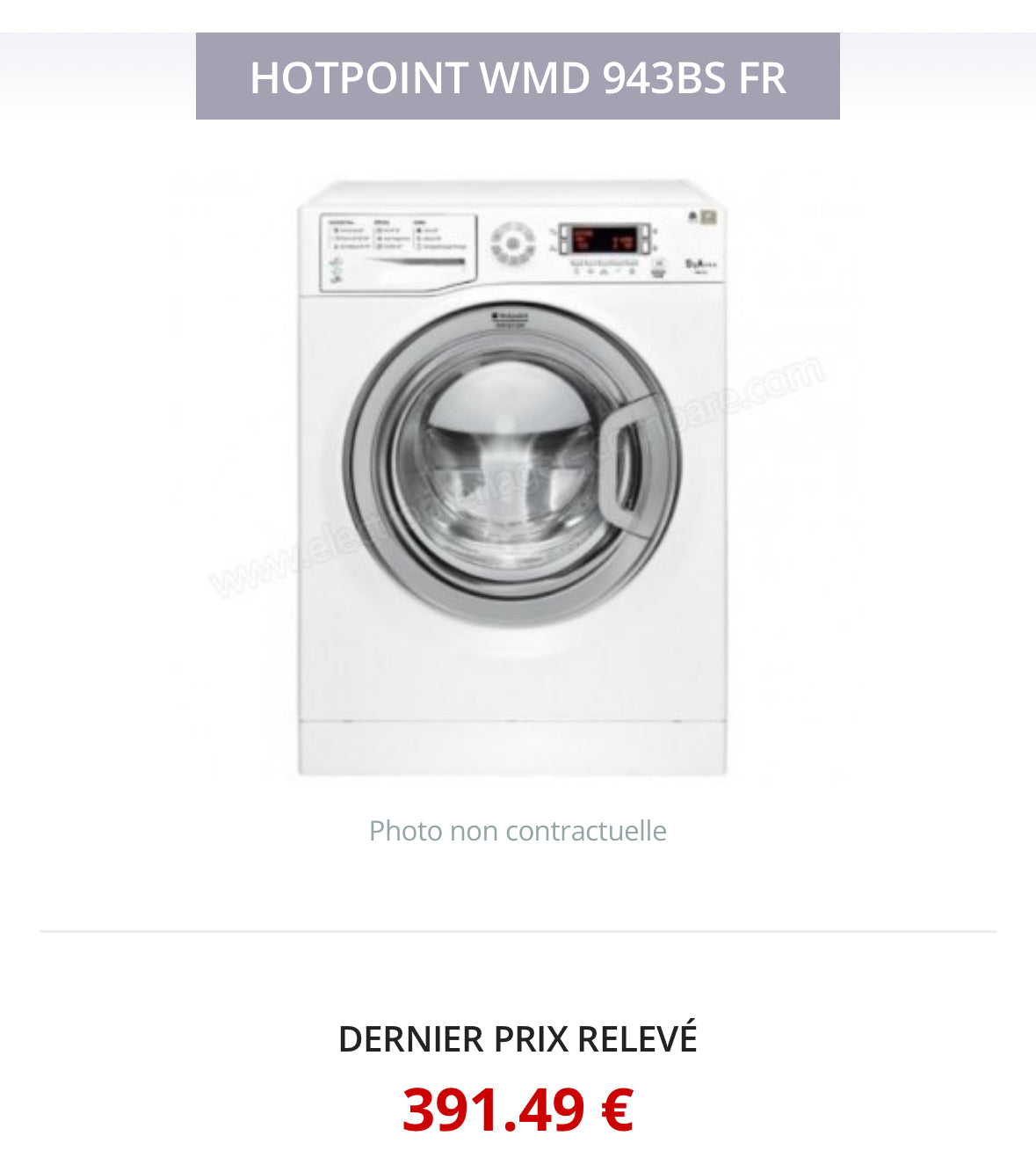 Lave-Linge HOTPOINT-ARISTON 9 Kg GARANTIE 1 AN