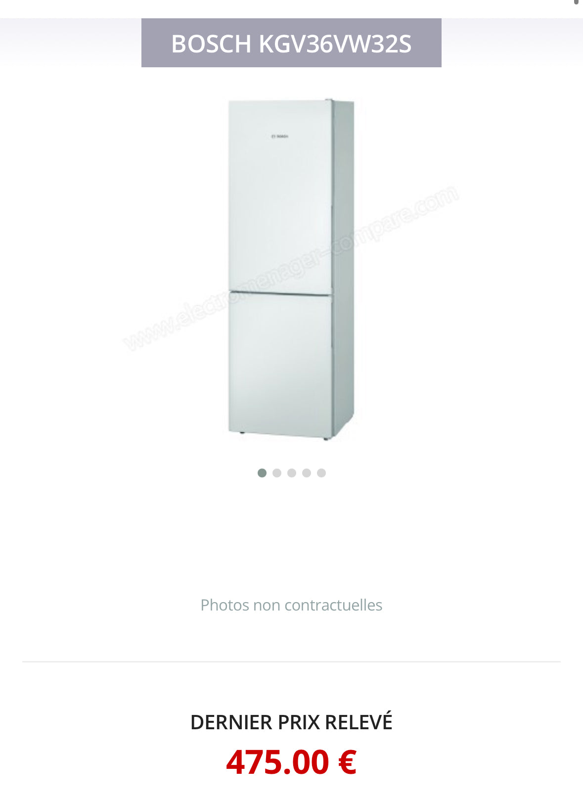 Frigo Combiné BOSCH Froid Brassé GARANTIE 1 AN