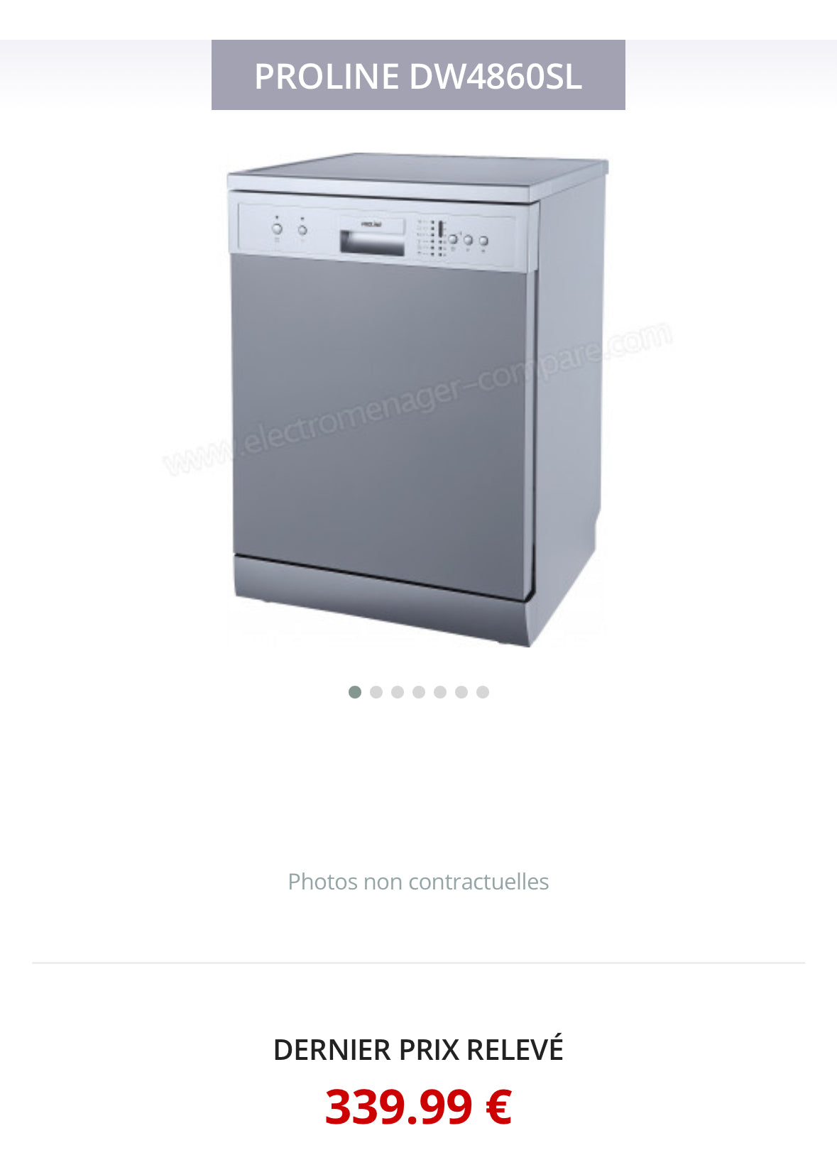 Lave-Vaisselle PROLINE 12 Couverts GARANTIE 1 AN