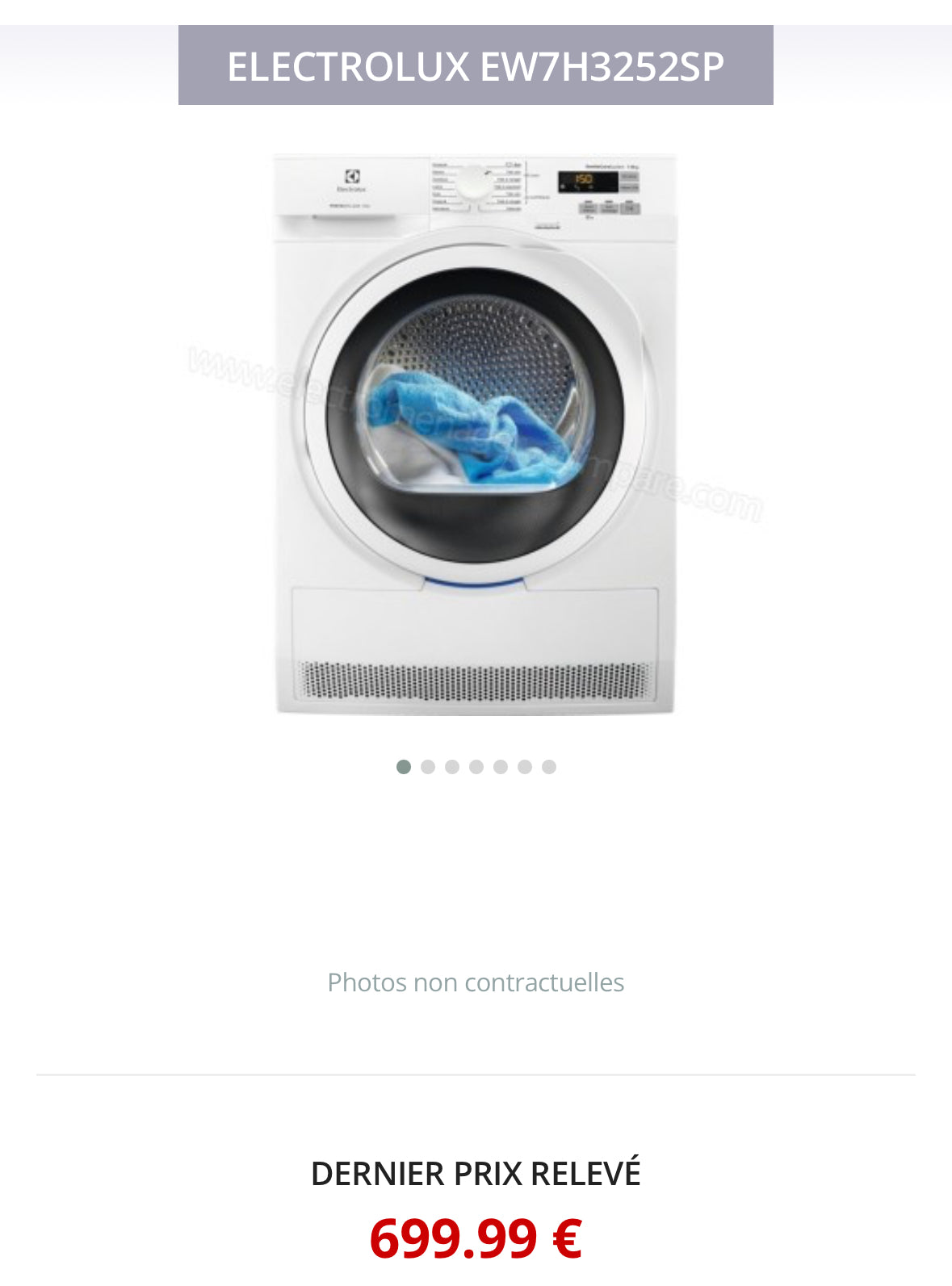 Sèche-Linge ELECTROLUX 8 Kg GARANTIE 1 AN