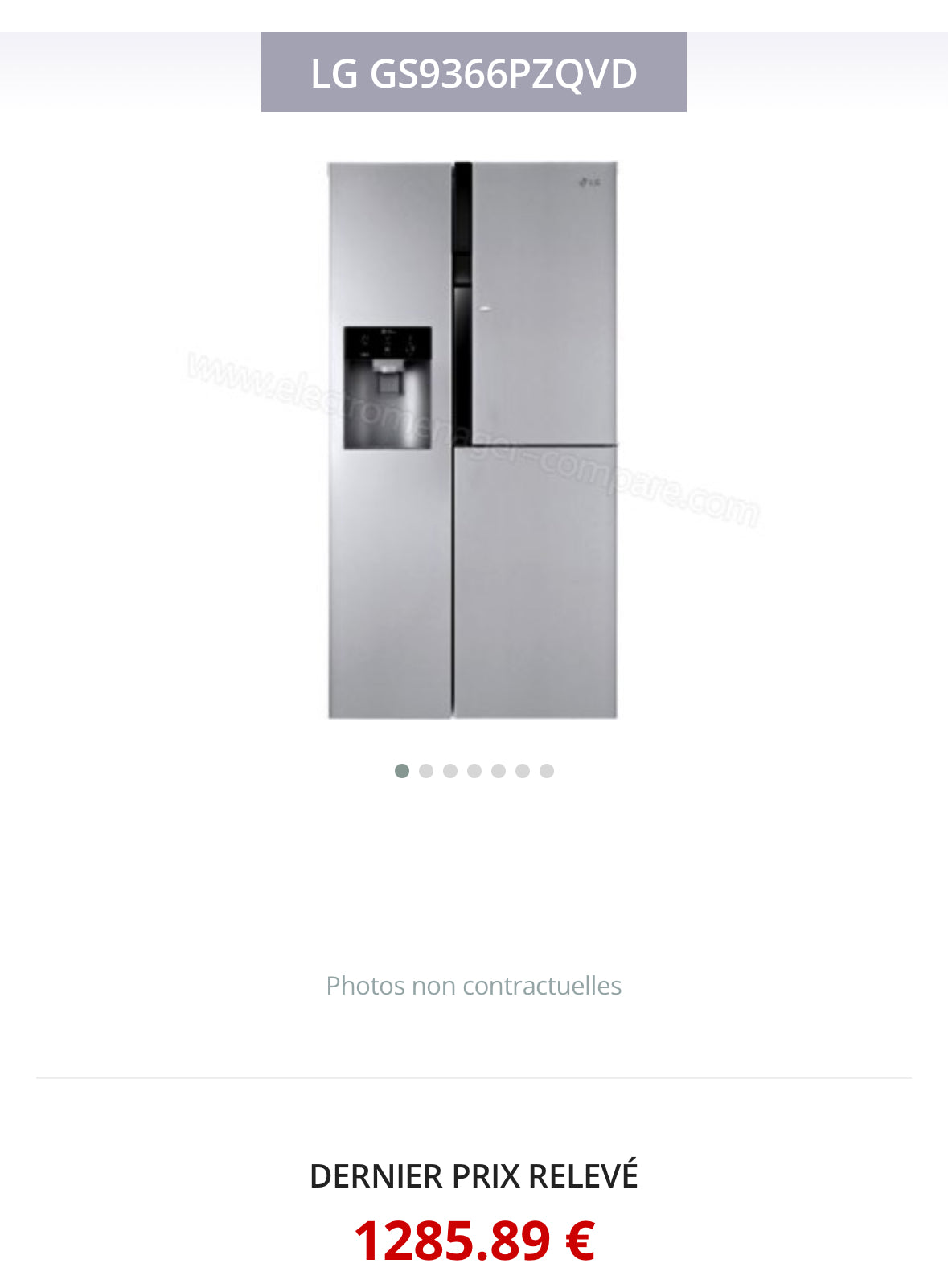 Frigo Américain LG Eau Fraîche et Glaçons GARANTIE 1 AN