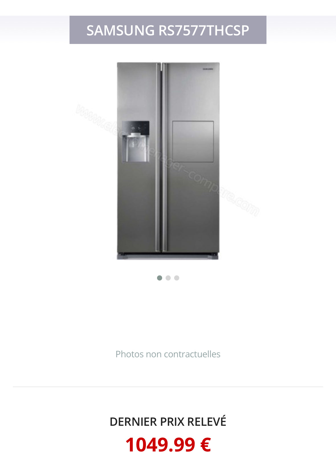Frigo Américain SAMSUNG Distributeur Eau Fraîche, Glaçons et Glace Pilée GARANTIE 1 AN