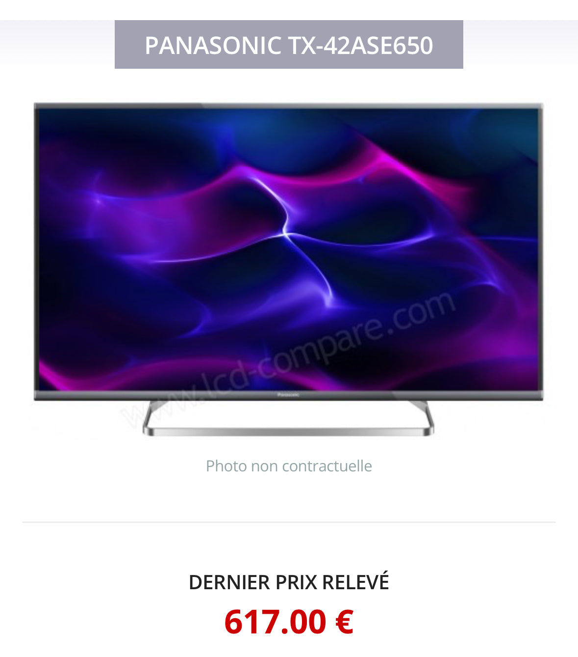 Smart TV PANASONIC 3D 107 cm / 42´´ FULL HD GARANTIE 6 MOIS