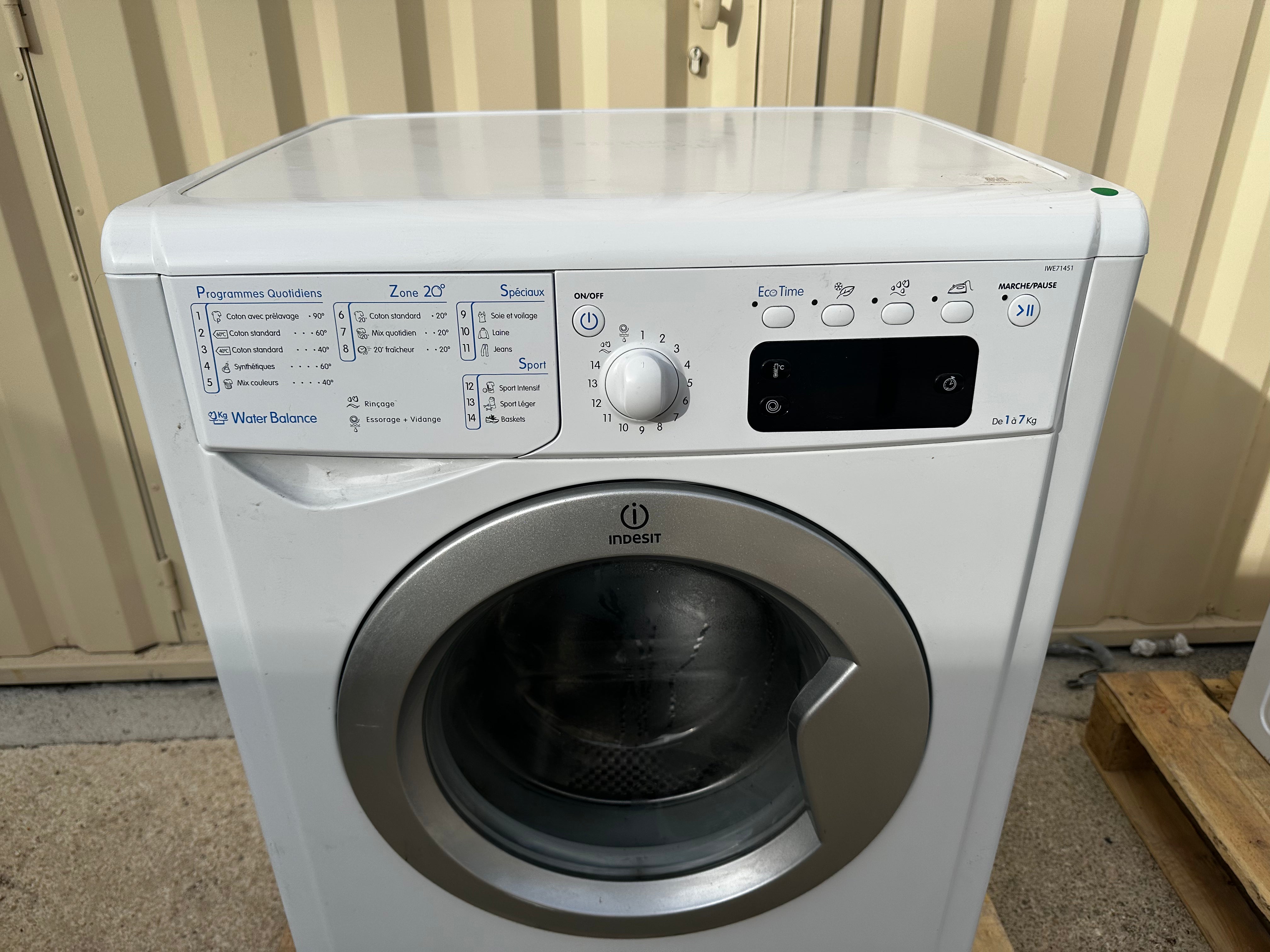 Lave-linge INDESIT 7 Kg GARANTIE 1 An