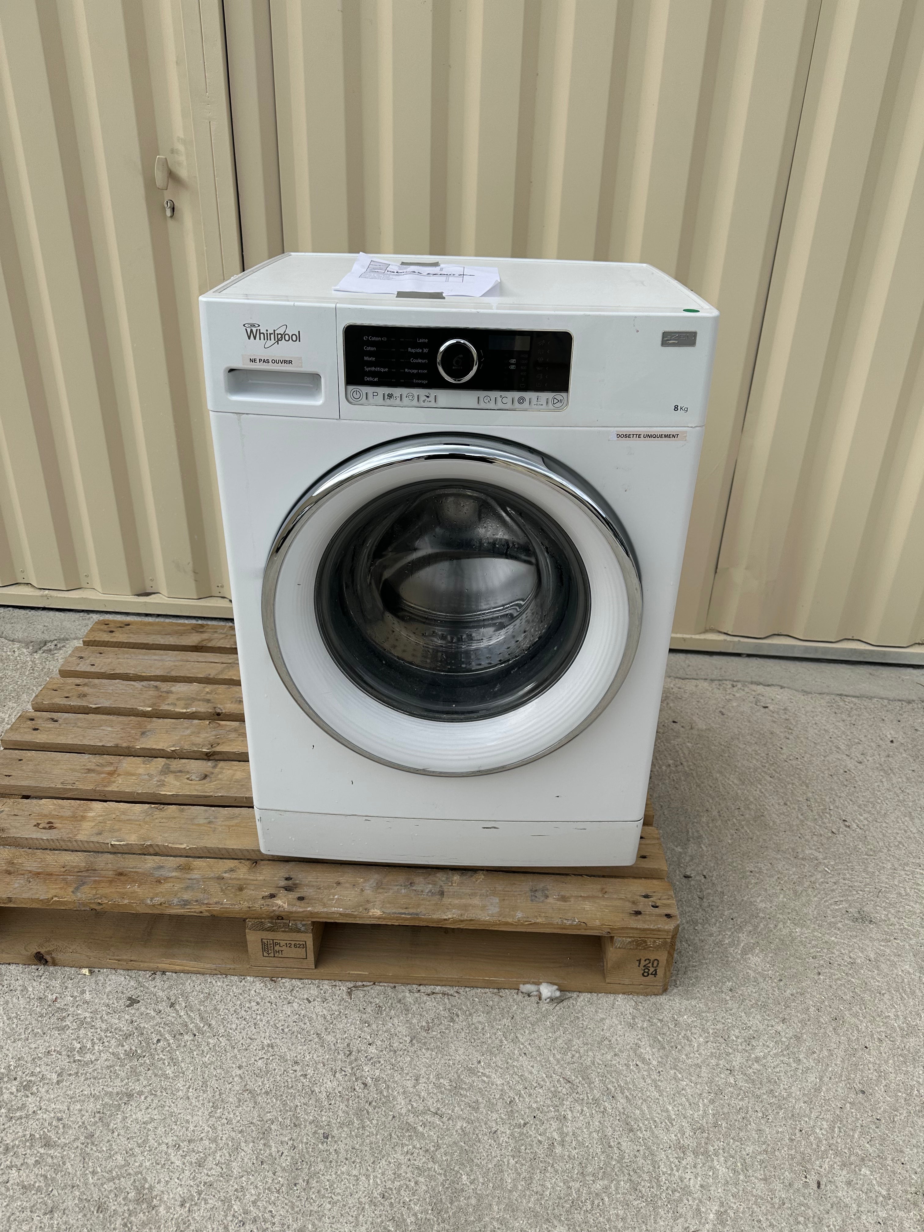 Lave-Linge WHIRLPOOL 8 Kg GARANTIE 1 AN