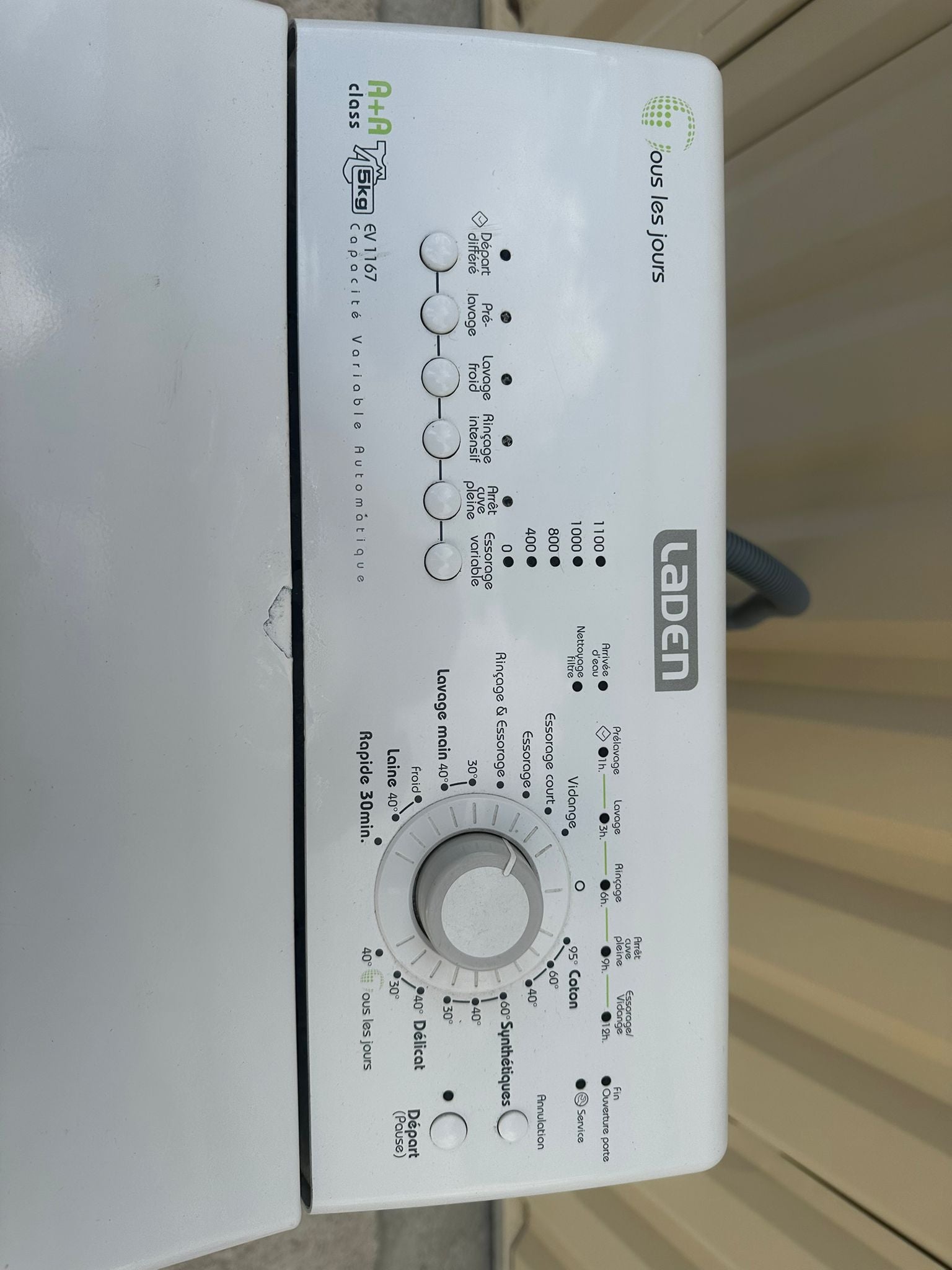 Lave-Linge Top LADEN 5 Kg GARANTIE 1 AN