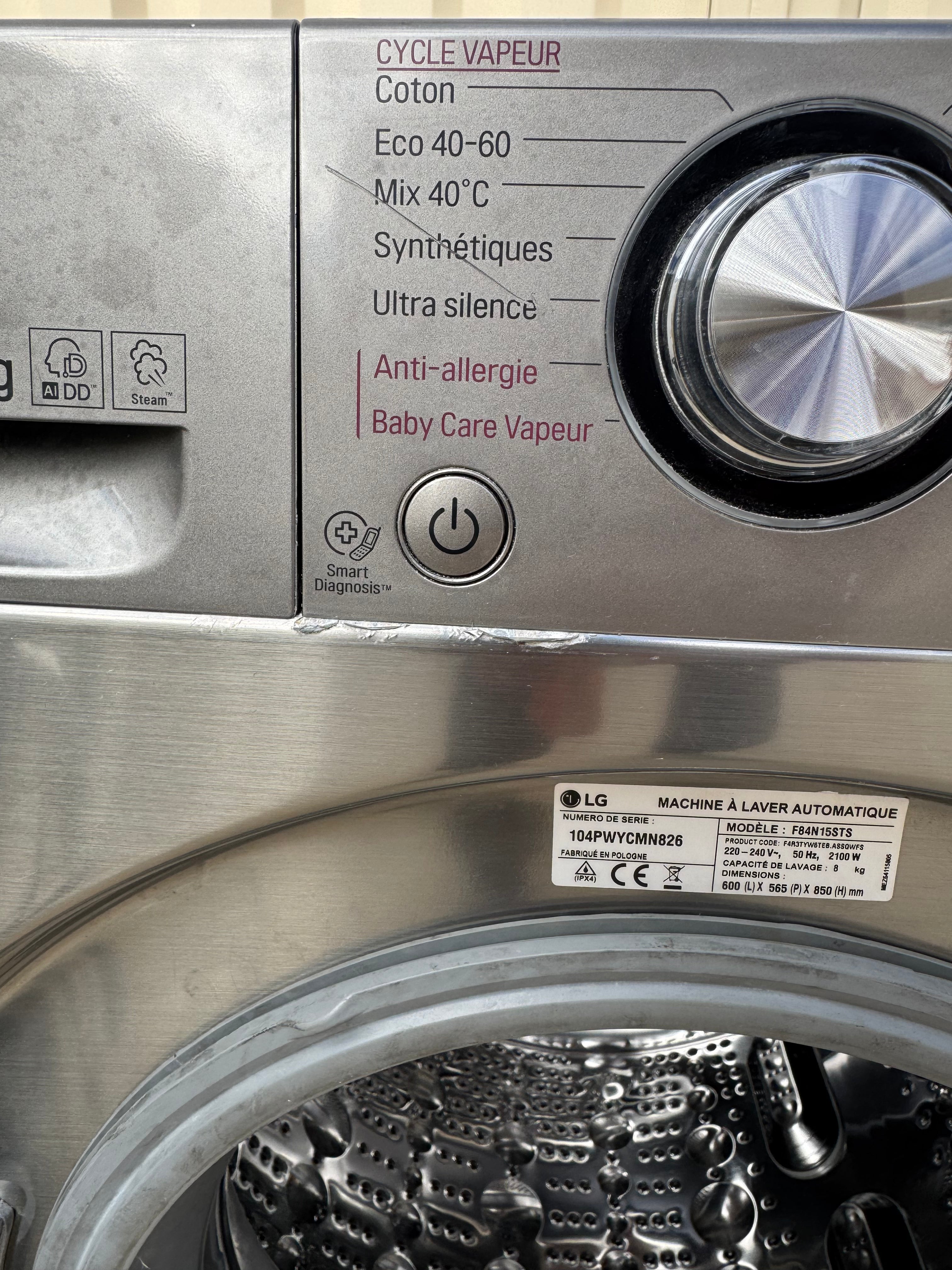 Lave-Linge LG 8 Kg GARANTIE 1 AN