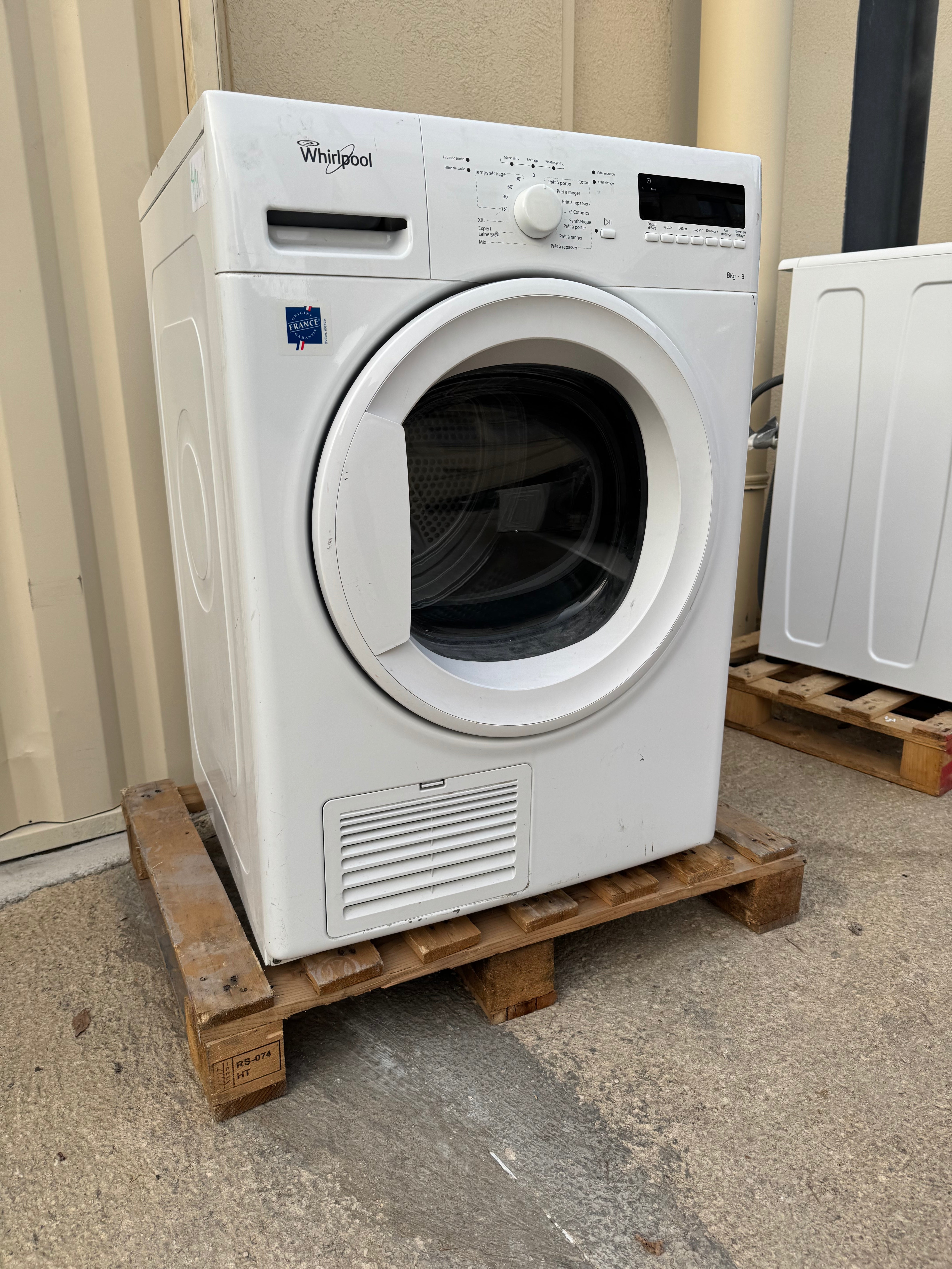 Sèche-linge WHIRLPOOL 8 Kg GARANTIE 1 AN