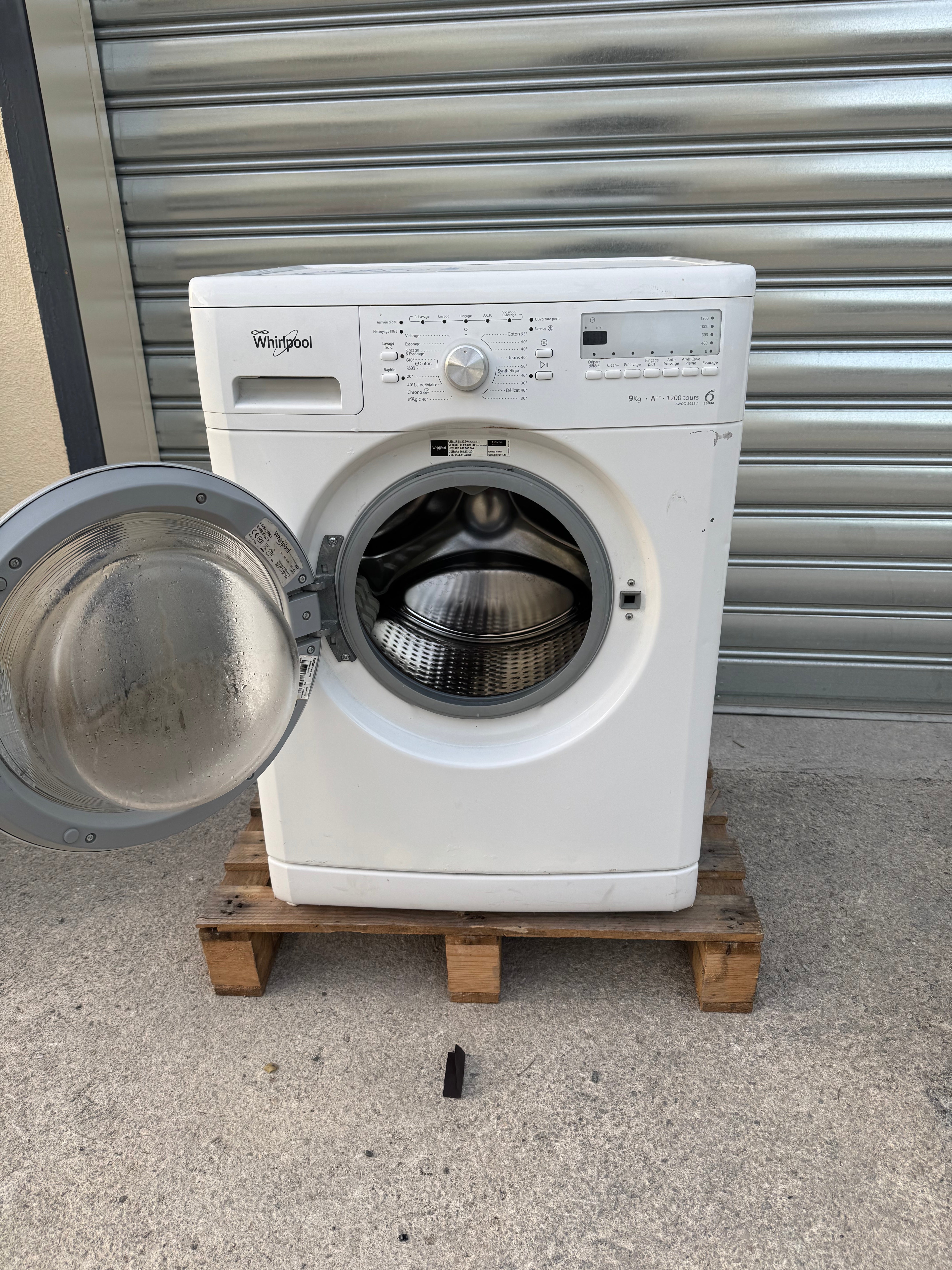 Lave-Linge WHIRLPOOL 9 Kg GARANTIE 1 AN