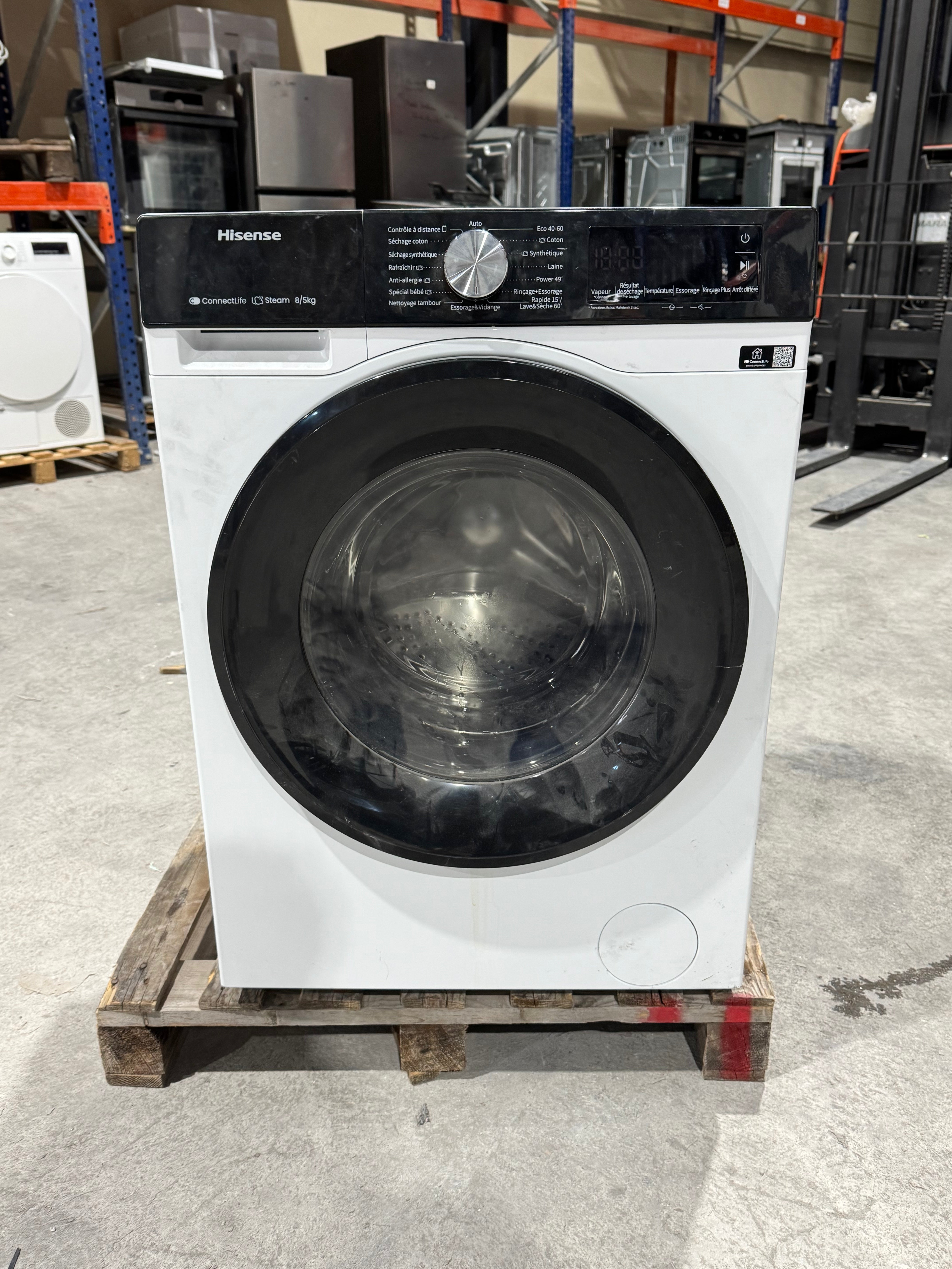 Lave-Linge Séchant HISENSE 8 / 5 Kg Comme NEUF GARANTIE 1 AN