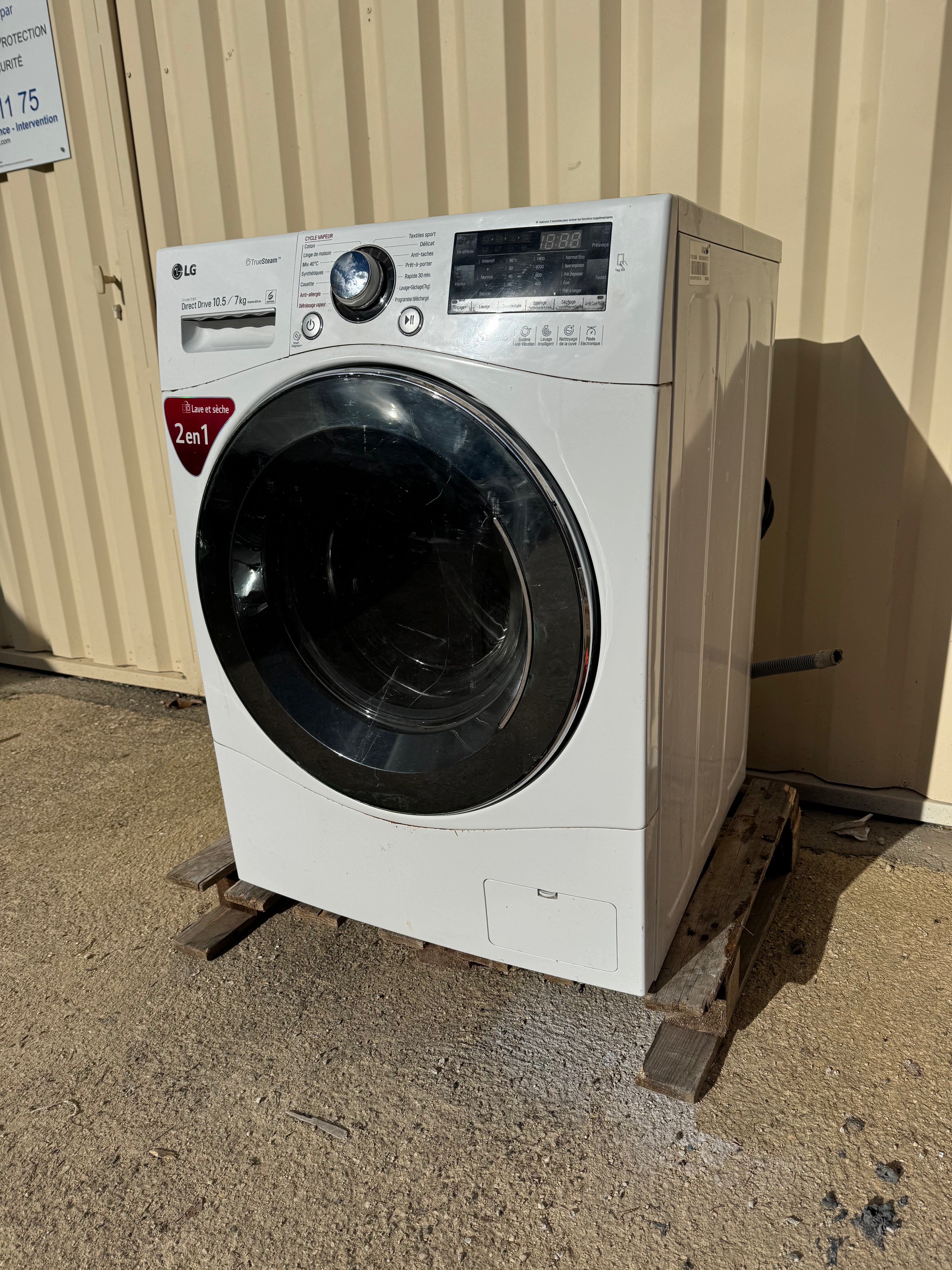 Lave-Linge Séchant LG 10,5 + 7 Kg GARANTIE 1 AN