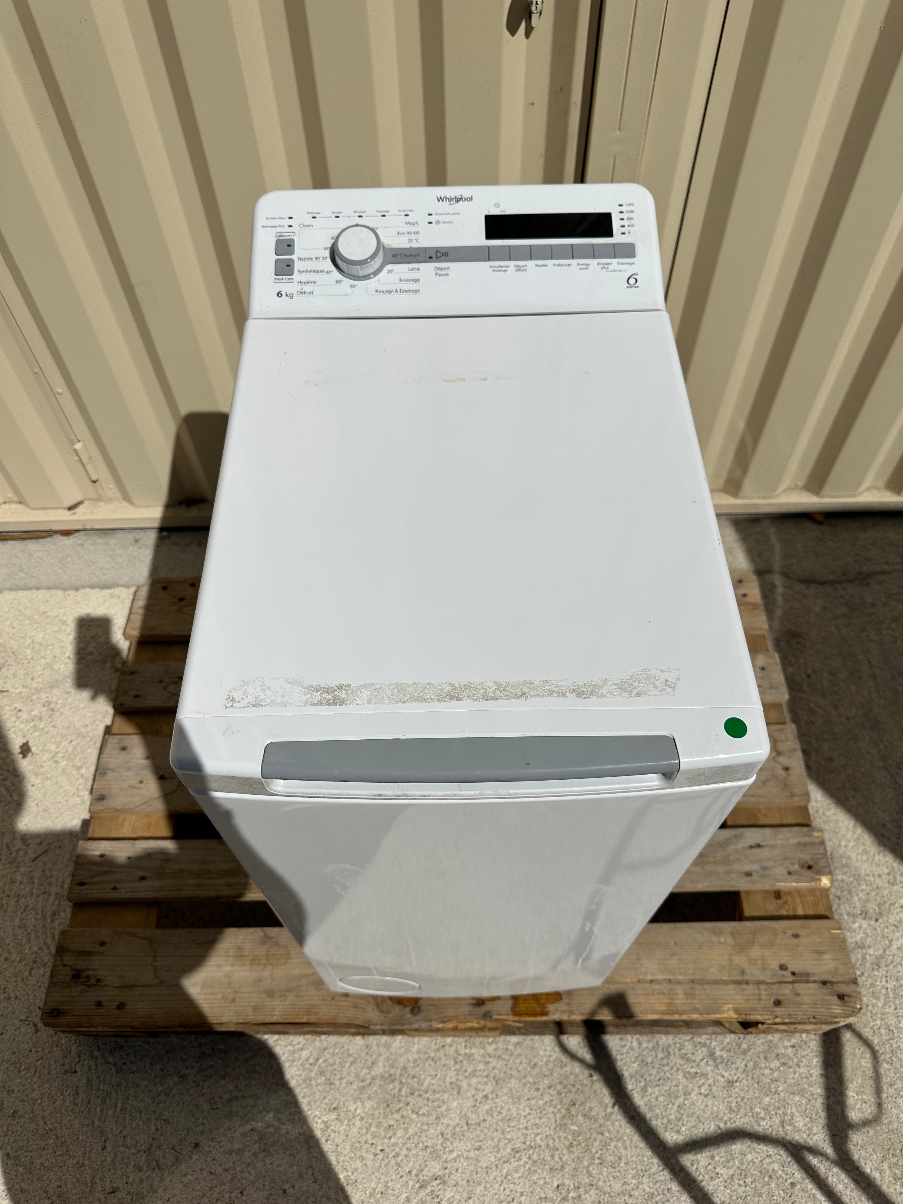 Lave-Linge Top WHIRLPOOL 6 Kg GARANTIE 1 AN