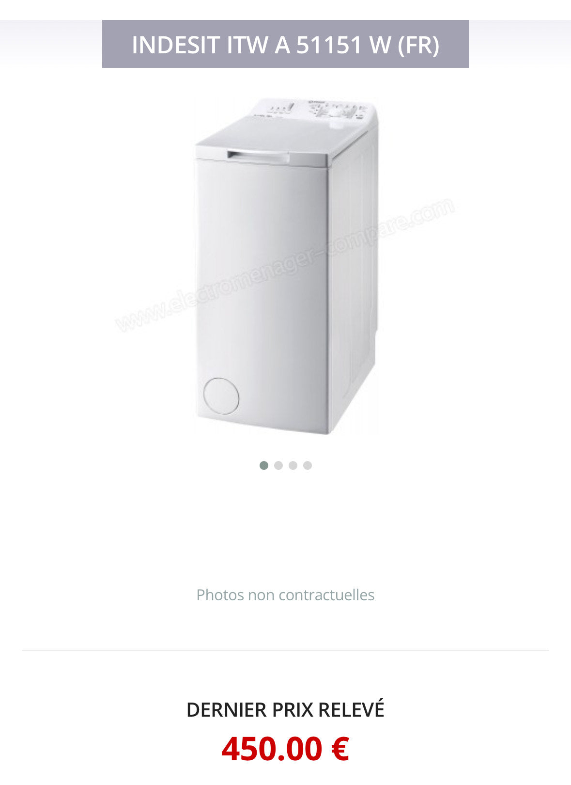 Lave Linge Top INDESIT 5.5Kg Garantie 1 An