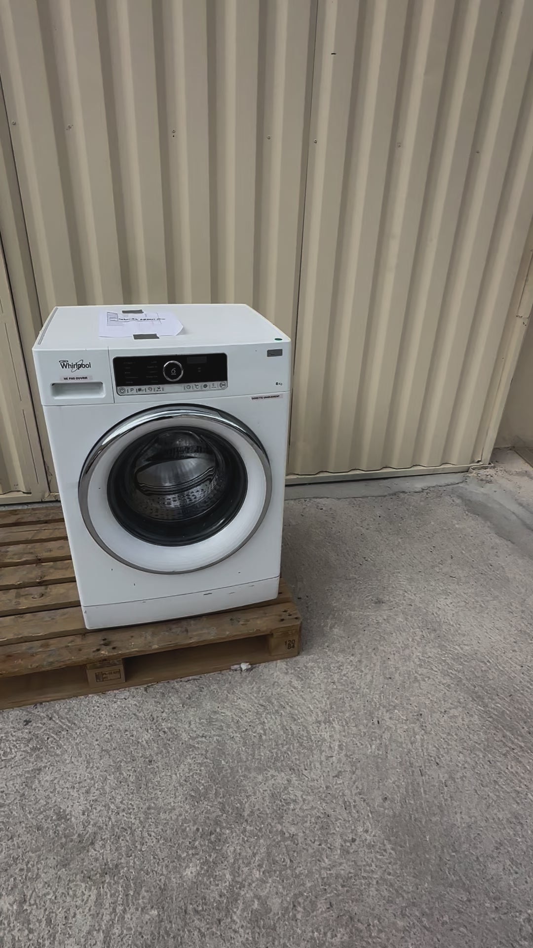Charger la vidéo : Lave-Linge WHIRLPOOL 8 Kg GARANTIE 1 AN