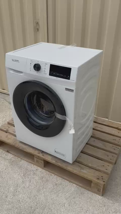 Charger la vidéo : Lave-Linge VALBERG 8 Kg NEUF ( Jamais Servi ) GARANTIE 1 AN