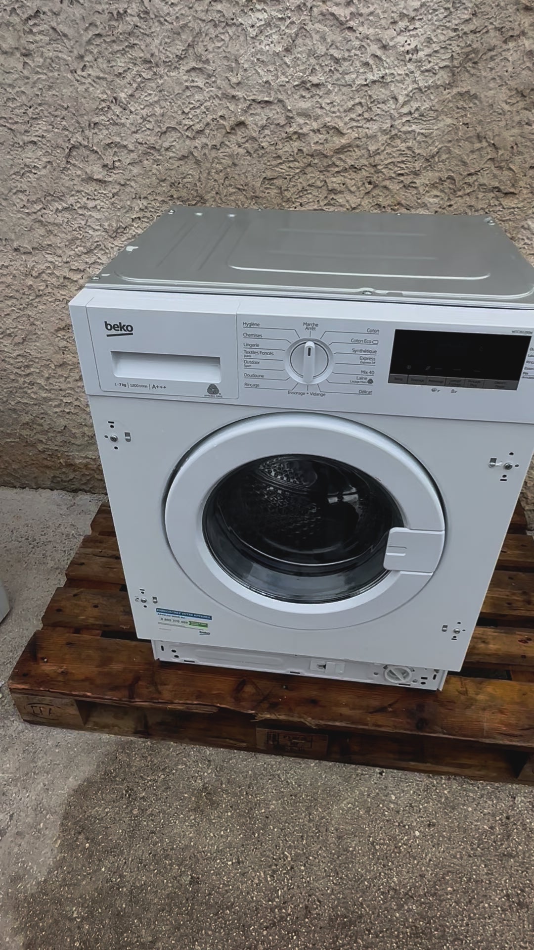 Charger la vidéo : Lave-Linge Encastrable BEKO 7 Kg GARANTIE 6 MOIS
